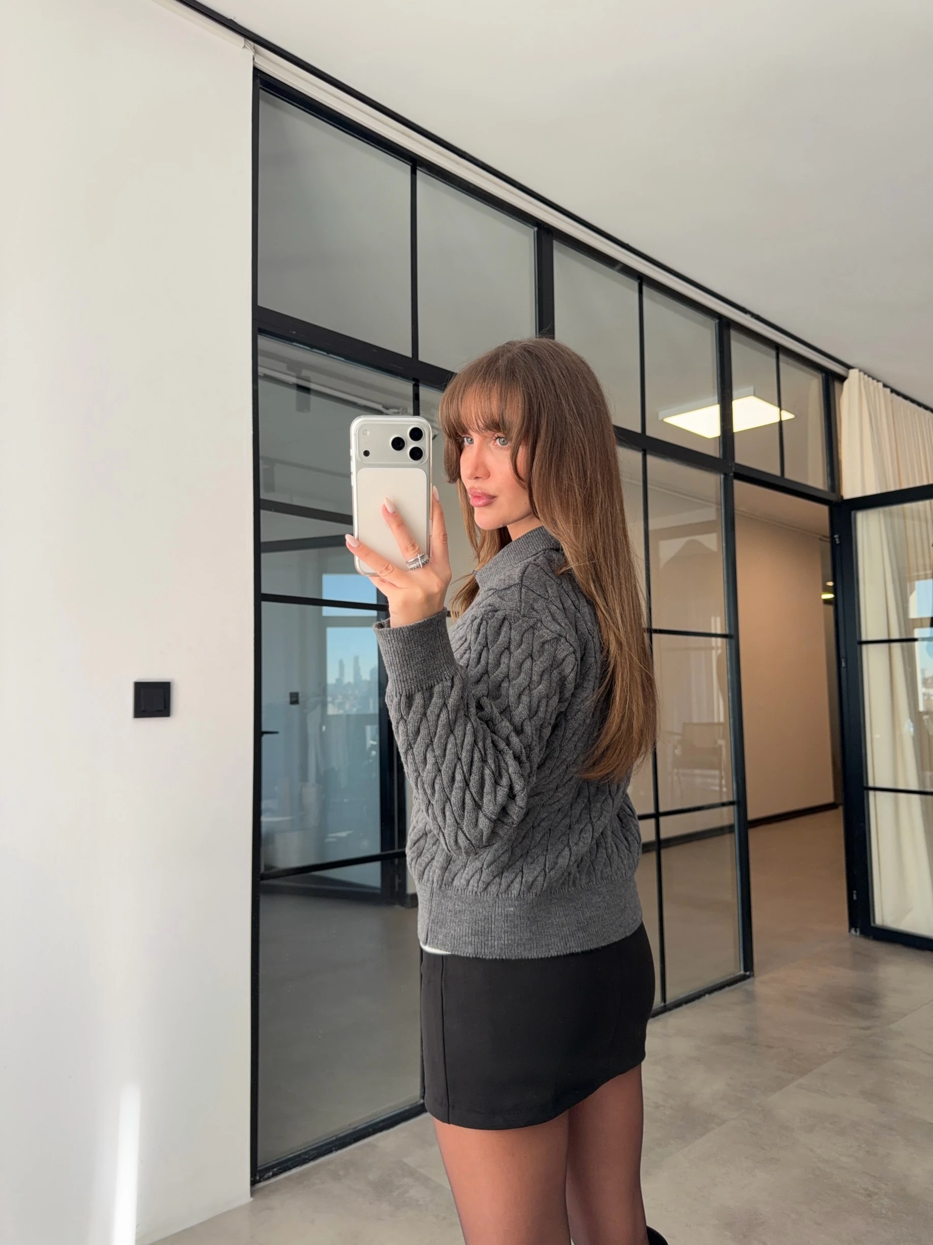 SÜET SİYAH MİNİ ETEK