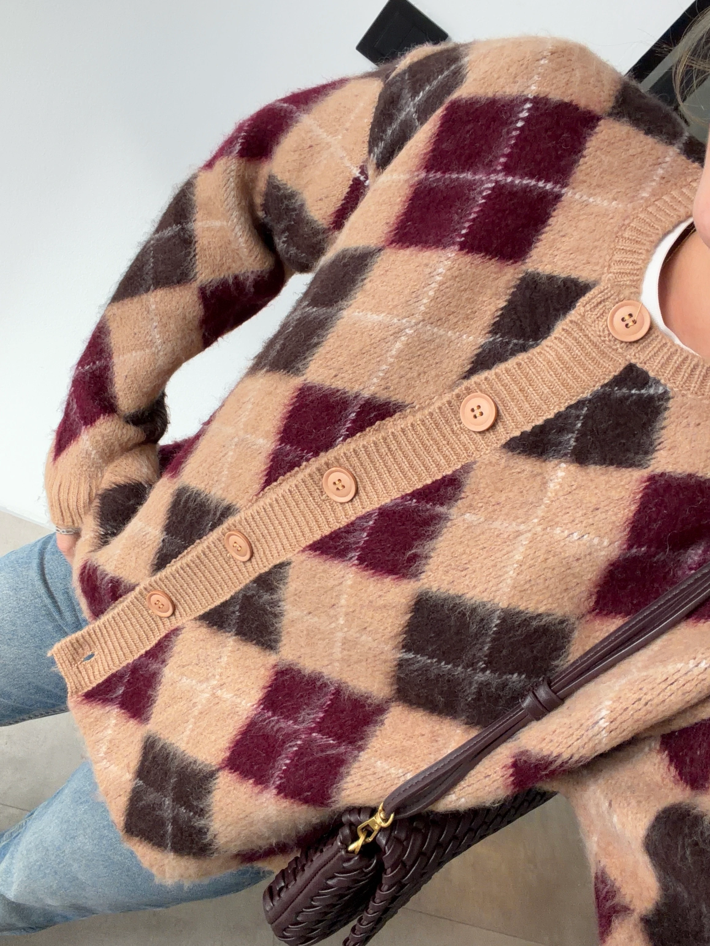 BAKLAVA DESENLİ ŞARDONLU CAMEL HIRKA