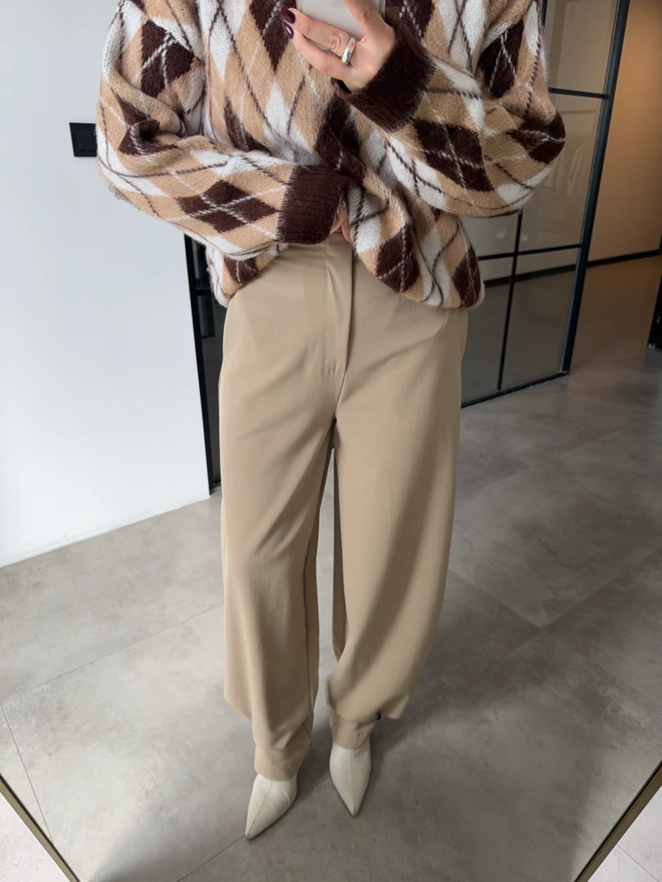 PAÇASI DÜĞME DETAYLI CAMEL PANTOLON