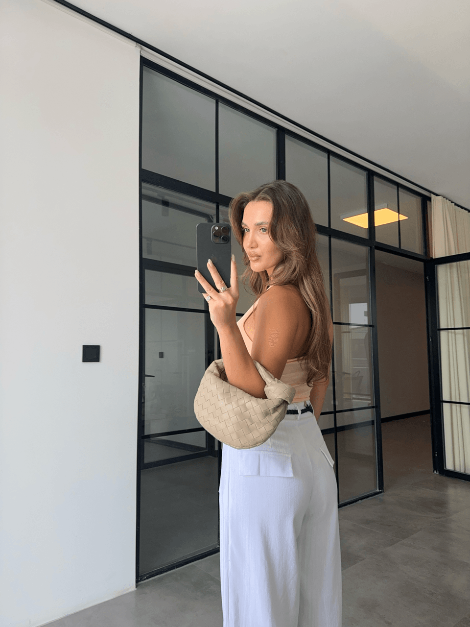 BOYUNDAN GEÇMELİ FİTİLLİ TURUNCU BLUZ