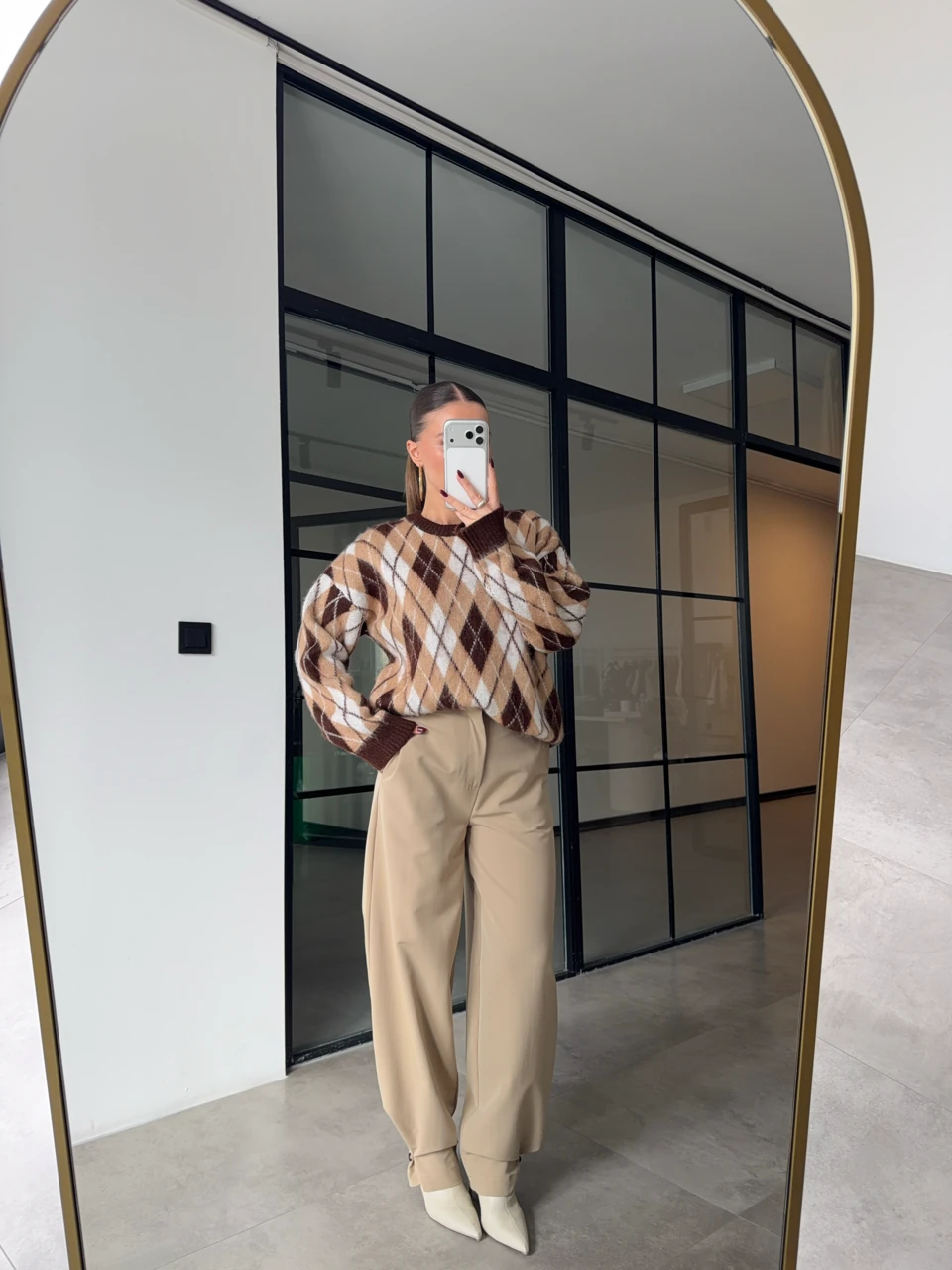 PAÇASI DÜĞME DETAYLI CAMEL PANTOLON