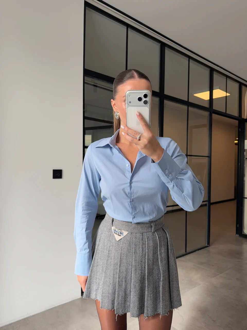 SLİM FİT BASİC MAVİ GÖMLEK