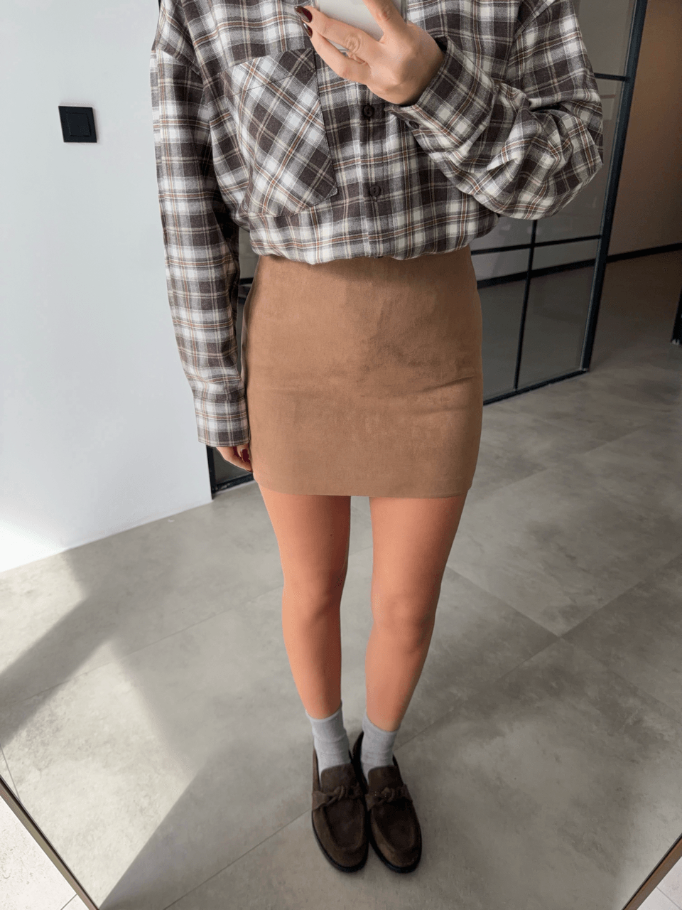 SÜET TABA MİNİ ETEK