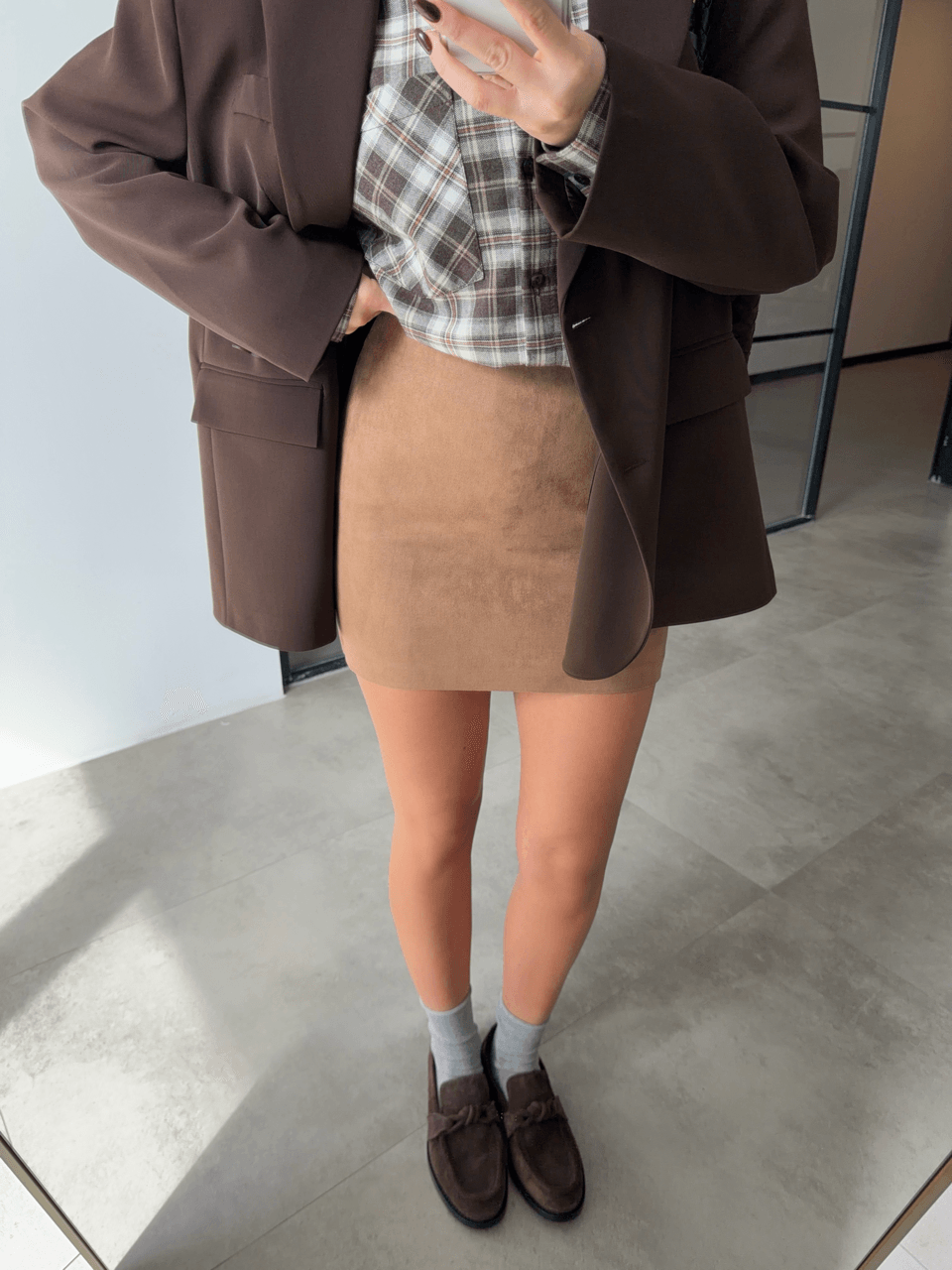 SÜET TABA MİNİ ETEK