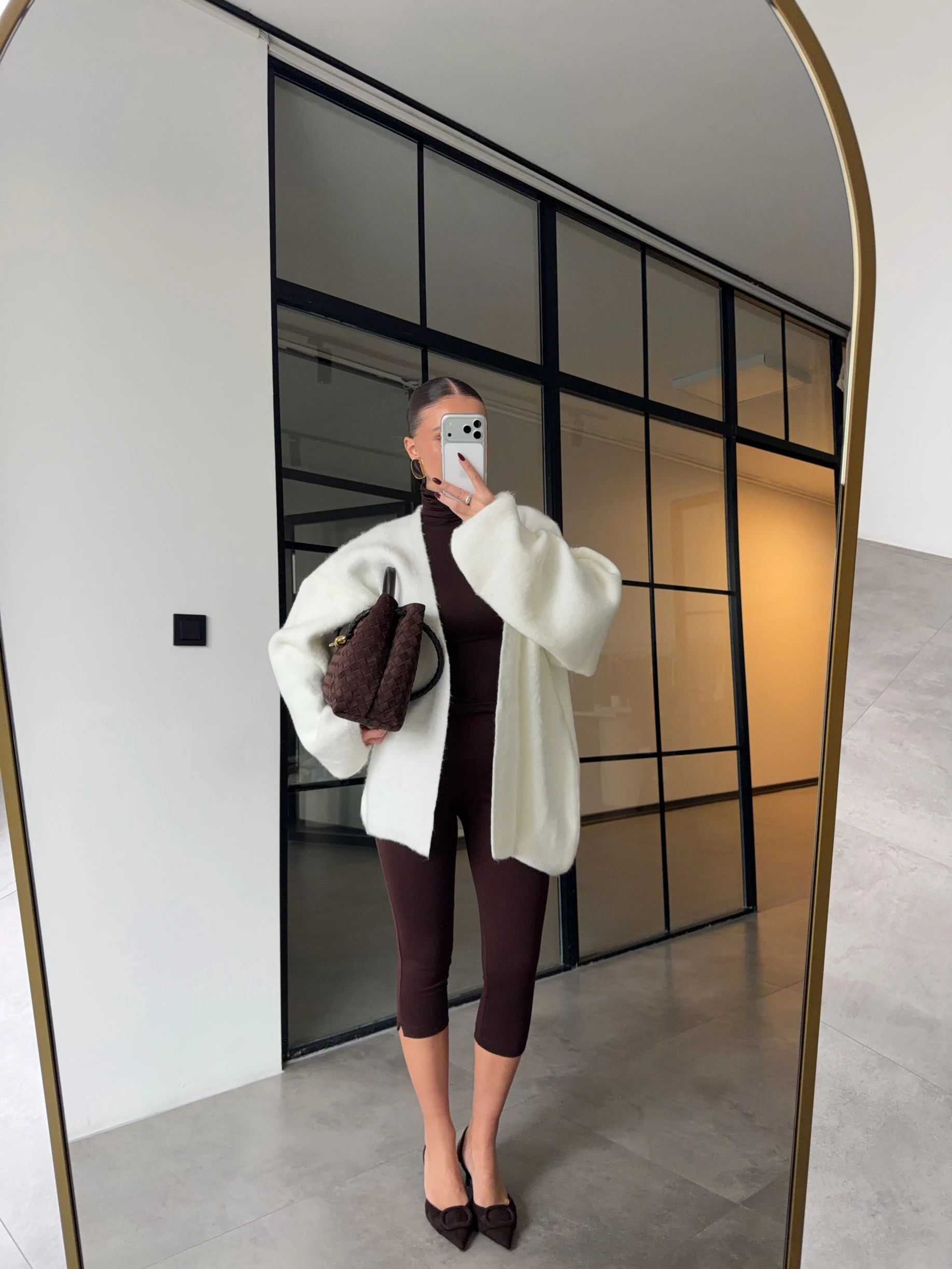 BALON KOL ŞARDONLU EKRU HIRKA