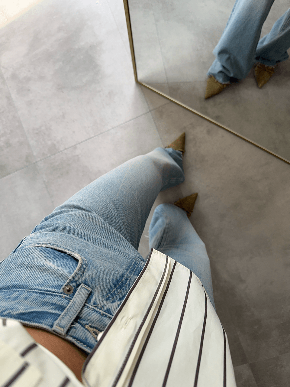 KESİK PAÇALI SOLUK EFEKTLİ WİDE LEG JEAN