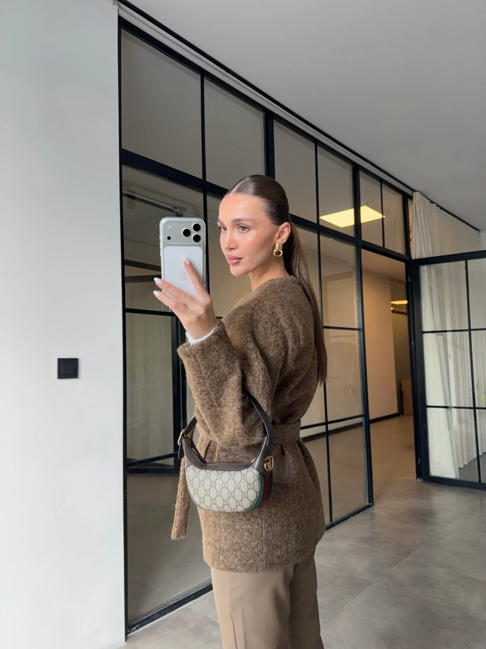 GOLD DÜĞMELİ HAKİ KISA KAŞE KABAN