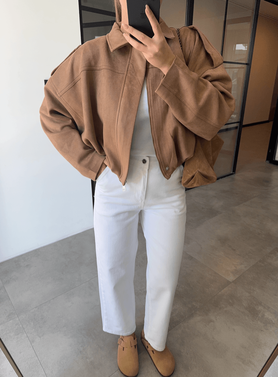 SÜET TABA BOMBER CEKET