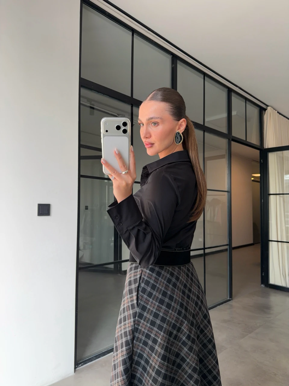 SLİM FİT BASİC SİYAH GÖMLEK