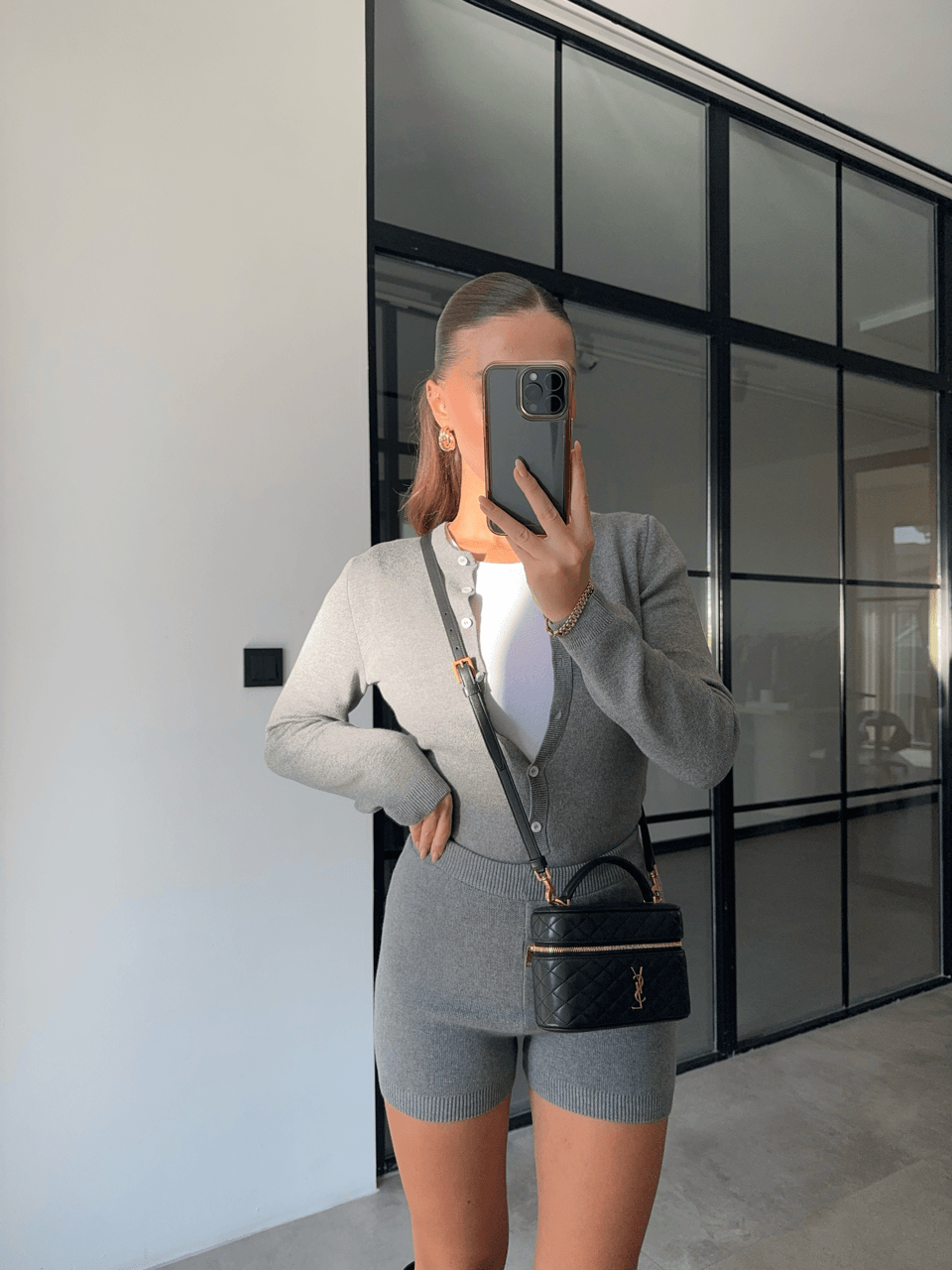 BODYSUİT HIRKA ŞORT GRİ TRİKO TAKIM
