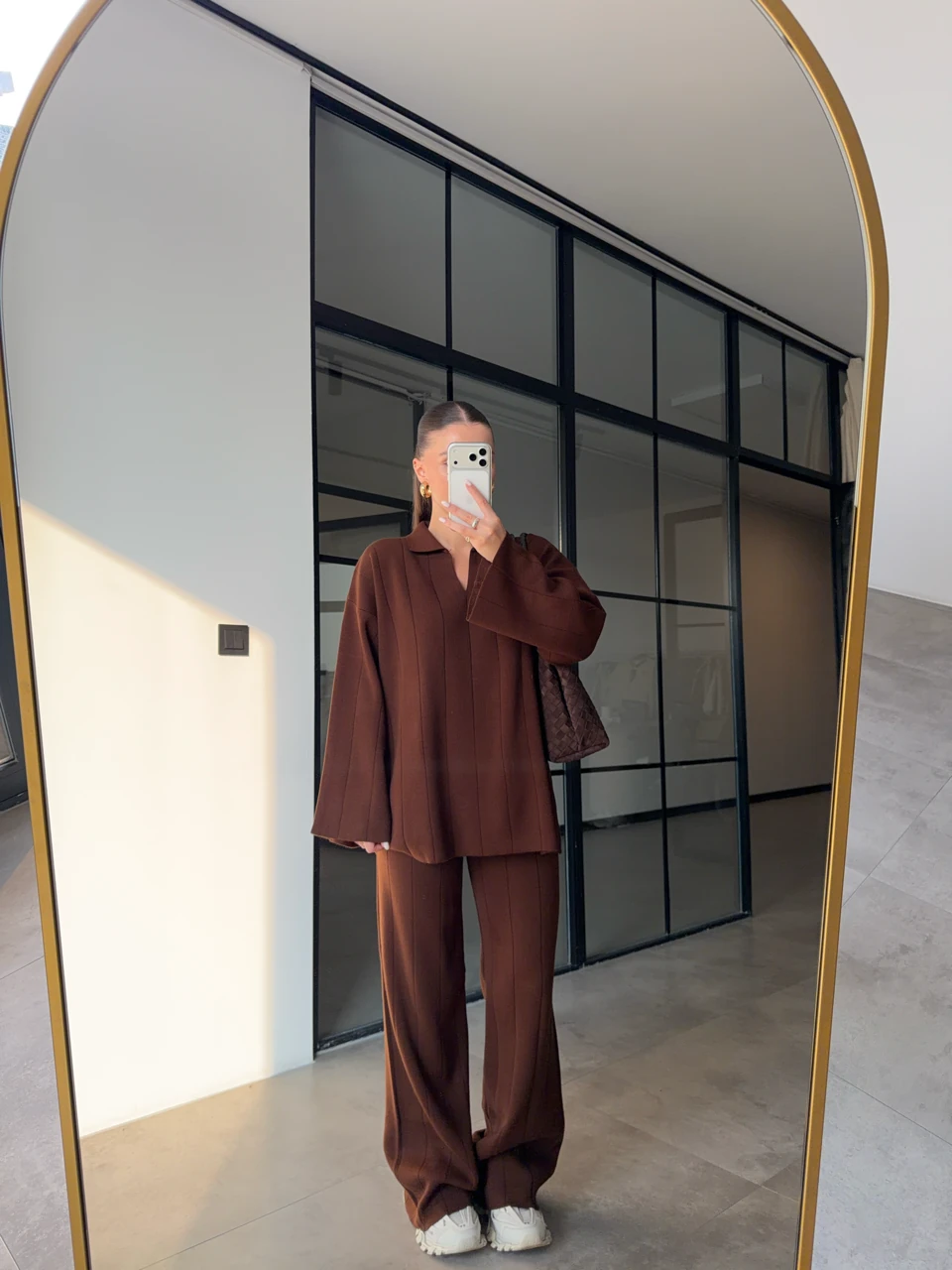 POLO YAKA İNCE ÇİZGİLİ TRİKO TAKIM