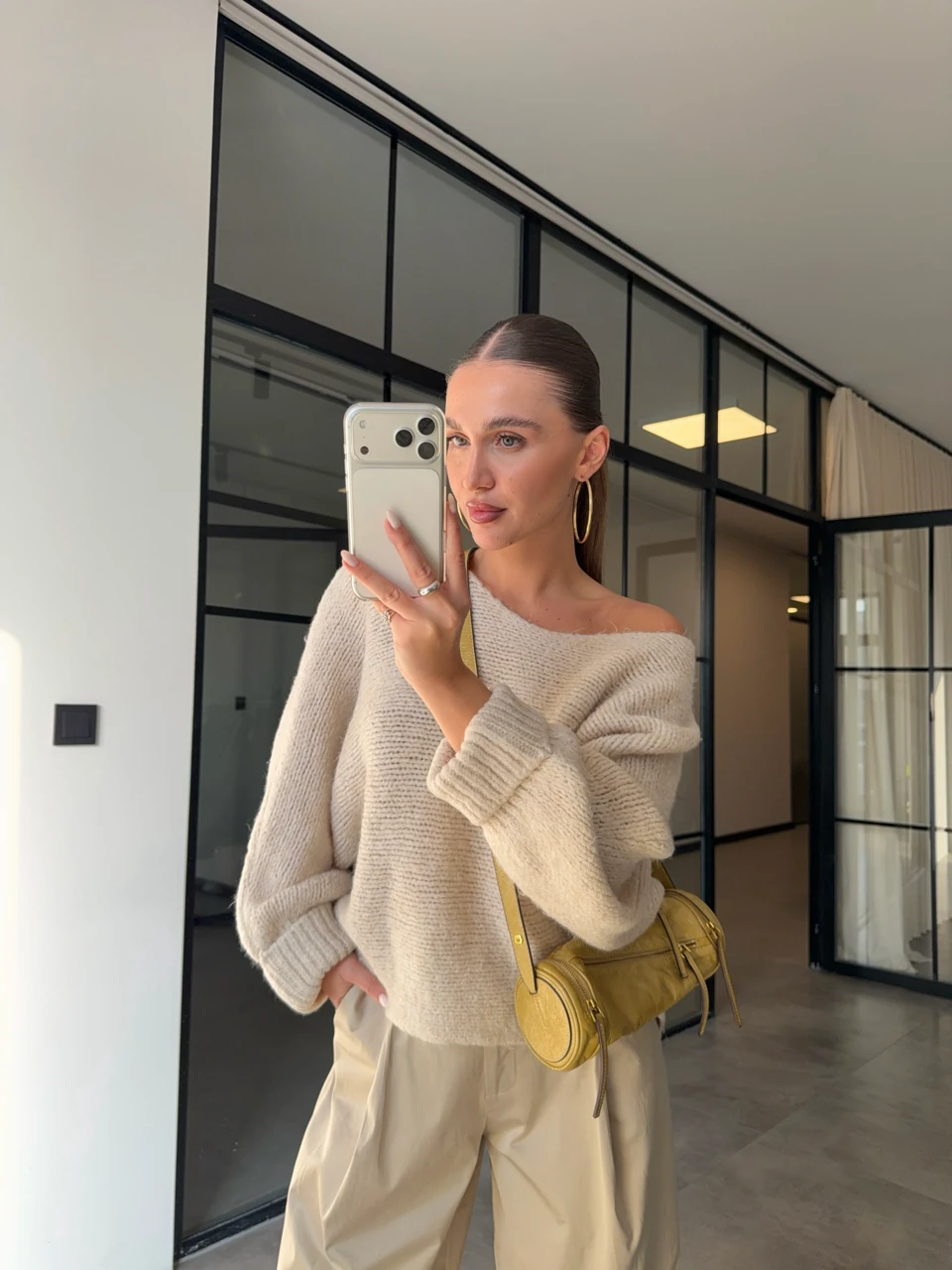 KOLU KATLI KAYIK YAKA SELANİK ÖRGÜ KAZAK