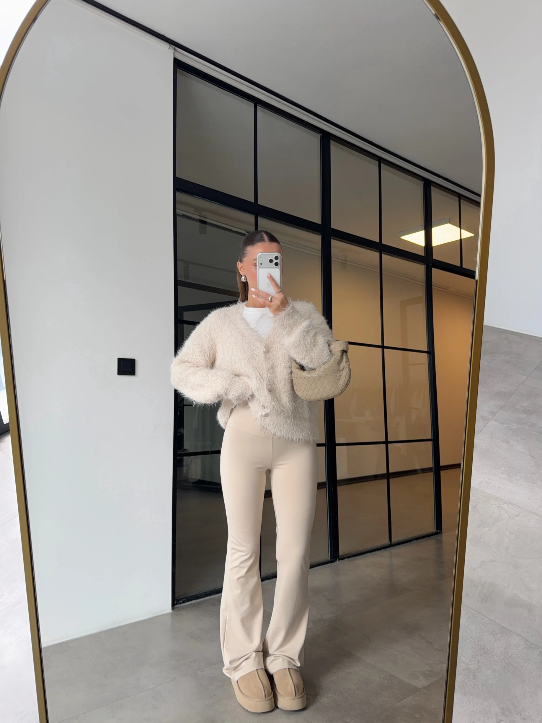 İSPANYOL PAÇA EKRU TAYT