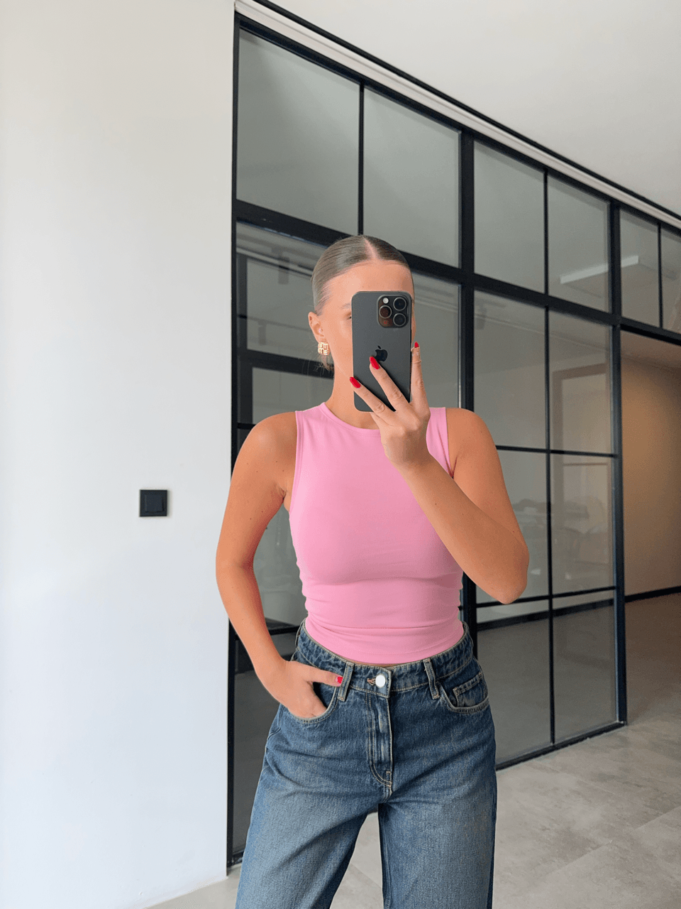 KALIN ASKILI PEMBE BASİC ATLET