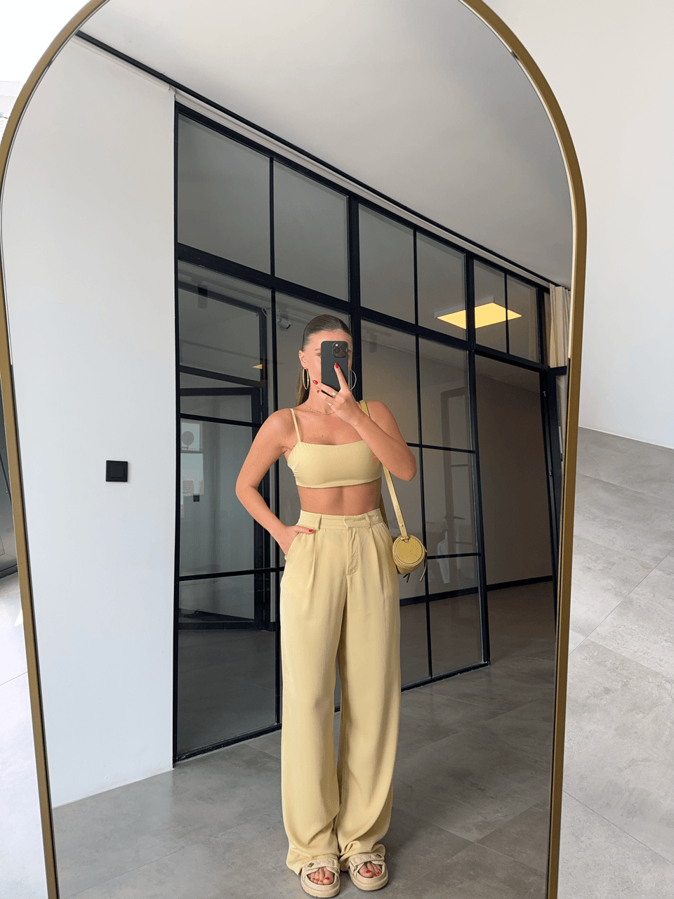 TENCEL LİME PALAZZO PANTOLON