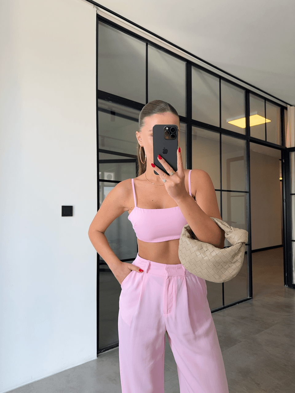 TENCEL PEMBE PALAZZO PANTOLON
