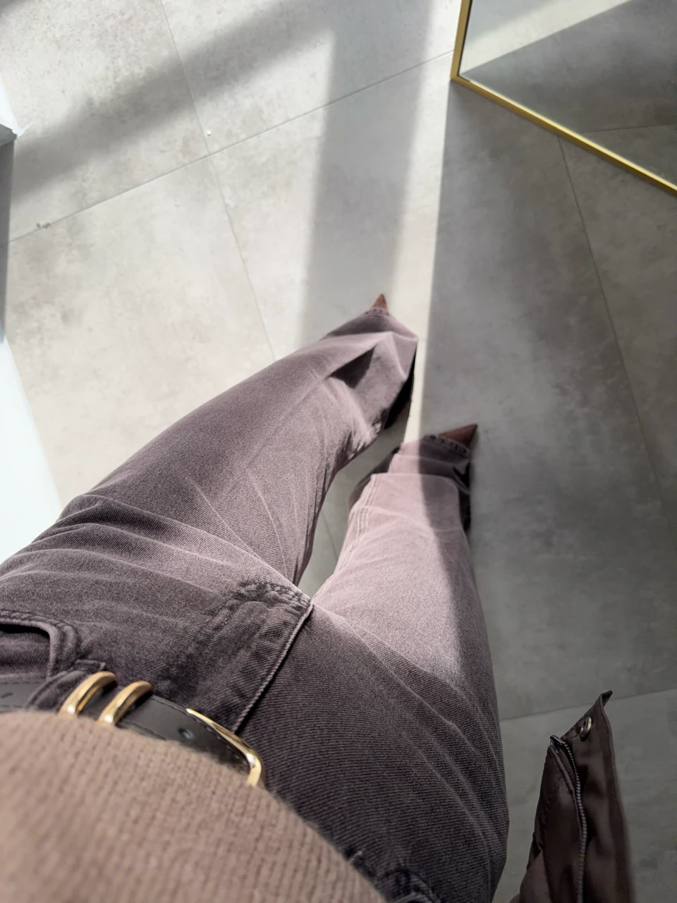 WİDE LEG MONA KAHVERENGİ YIKAMALI JEAN