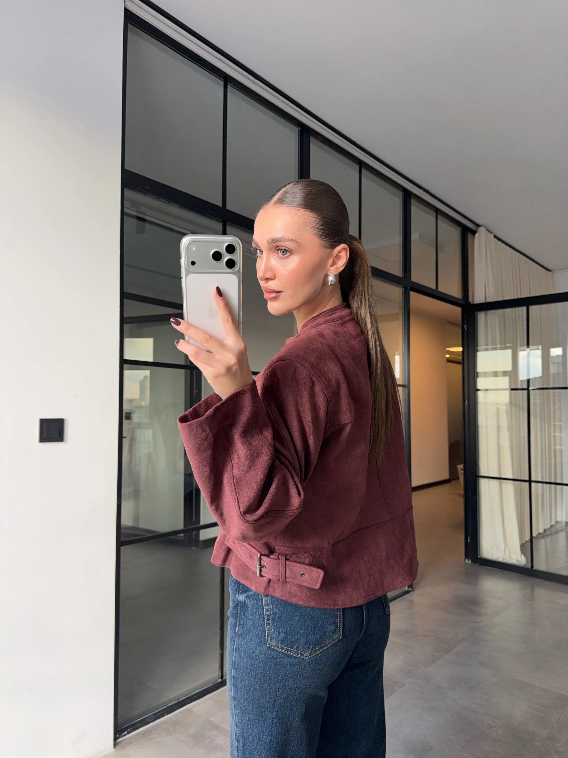 PREMİUM BORDO SÜET CEKET