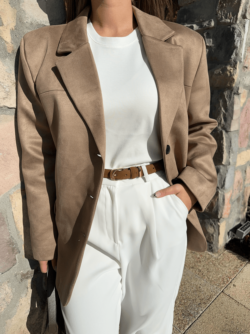 PREMİUM VİZON SÜET BLAZER CEKET