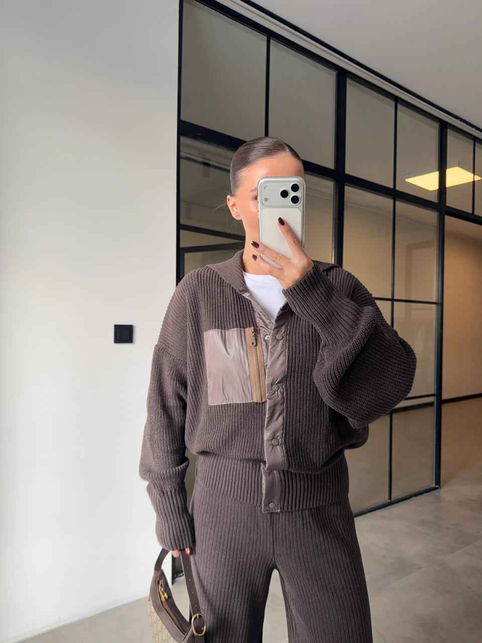 PARAŞÜT DETAYLI TRİKO TAKIM - Vizon