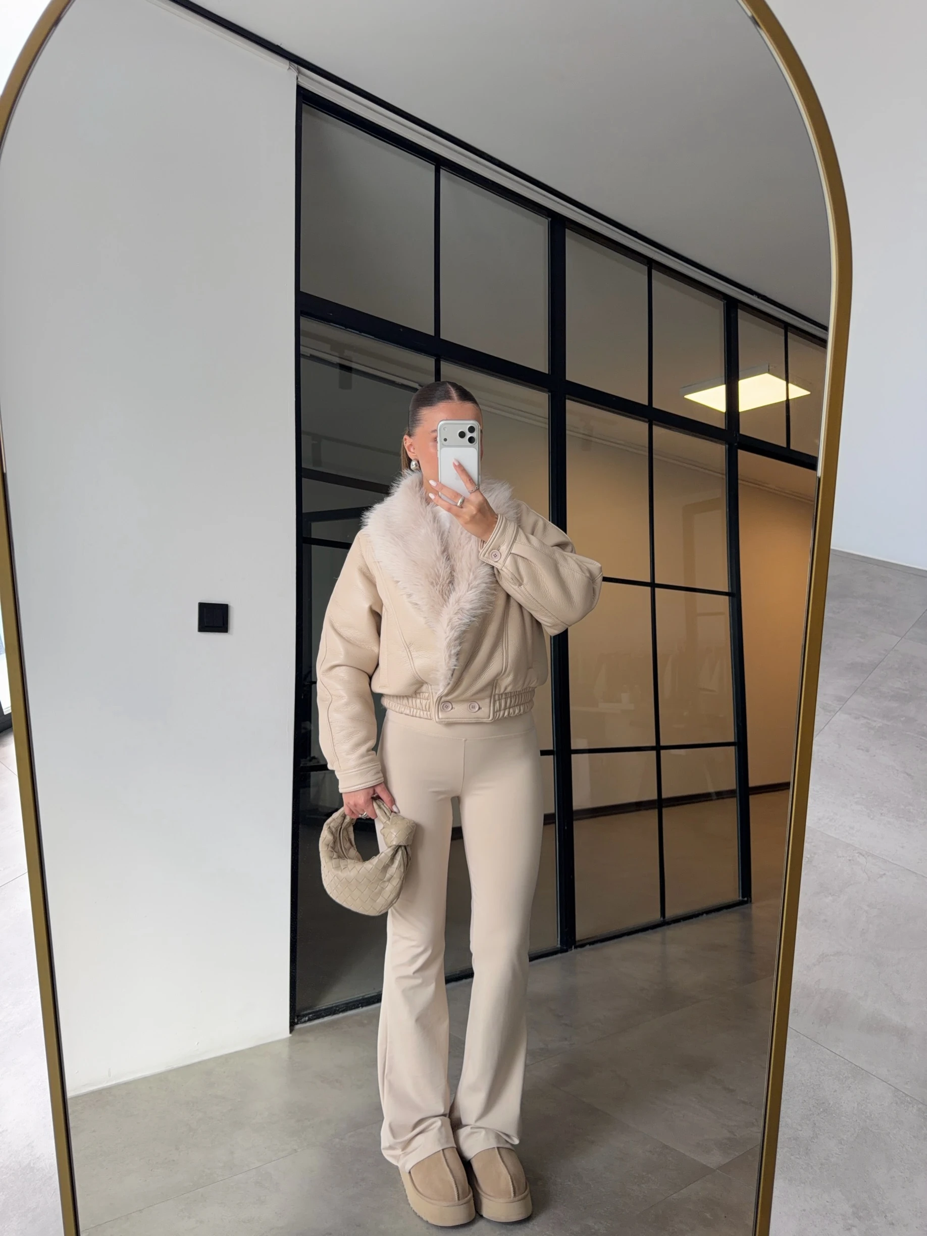 İSPANYOL PAÇA EKRU TAYT