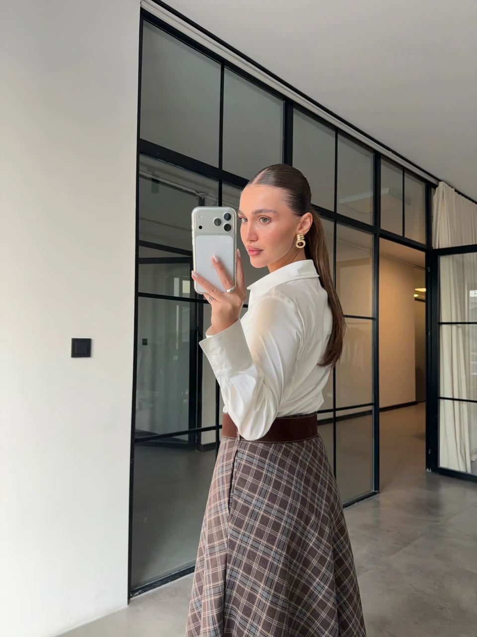 SLİM FİT BASİC EKRU GÖMLEK