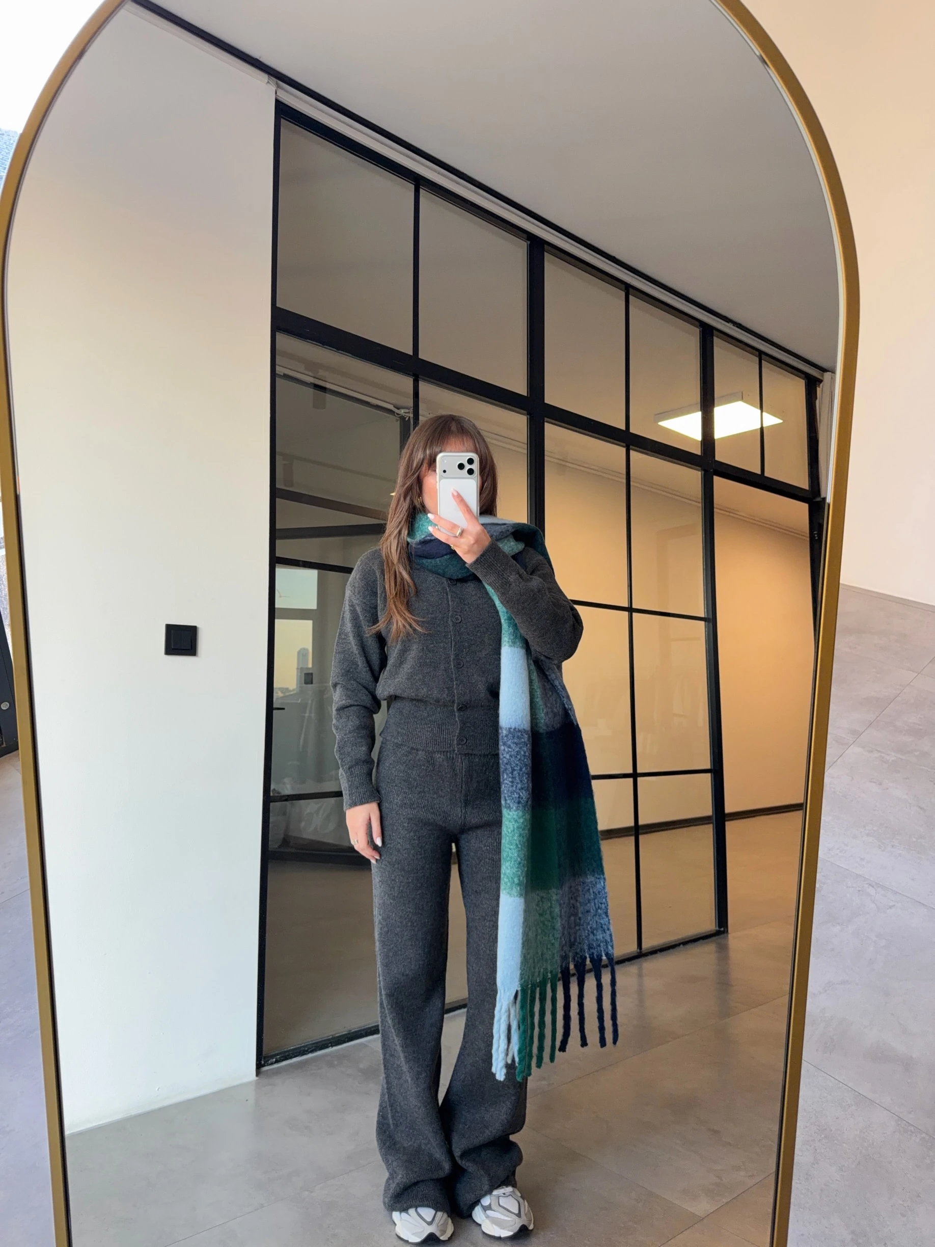 ANTRASİT BİSİKLET YAKA DÜĞMELİ HIRKA PANTOLON TRİKO TAKIM