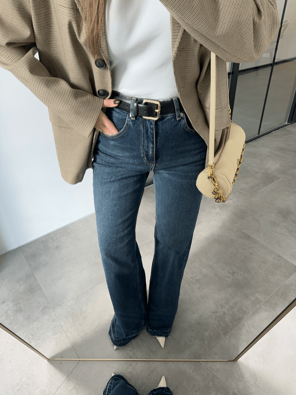 WİDE LEG KOYU MAVİ LİKRALI JEAN