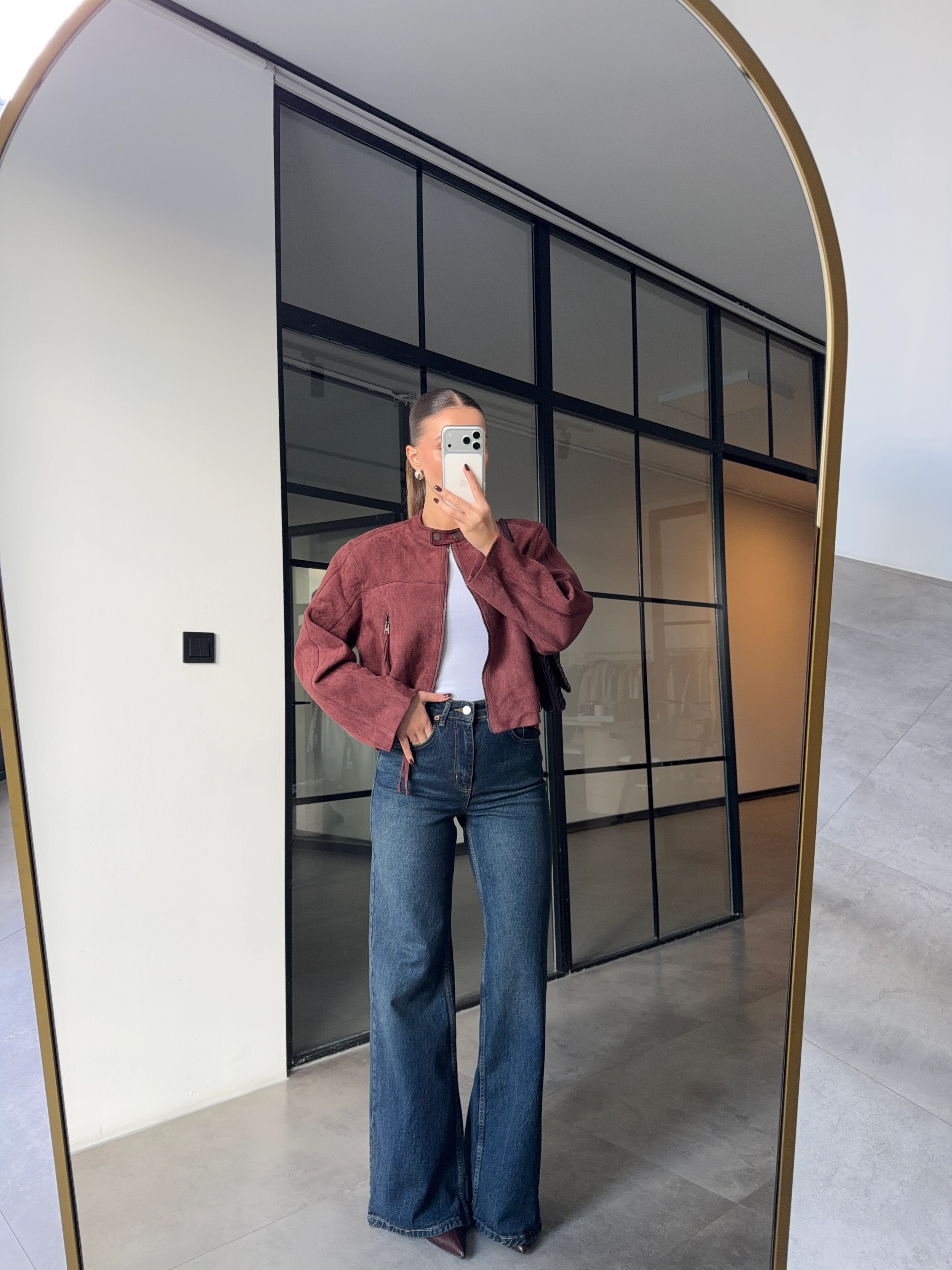 PREMİUM BORDO SÜET CEKET