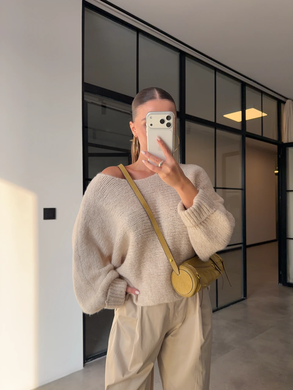 KOLU KATLI KAYIK YAKA SELANİK ÖRGÜ KAZAK - Taş