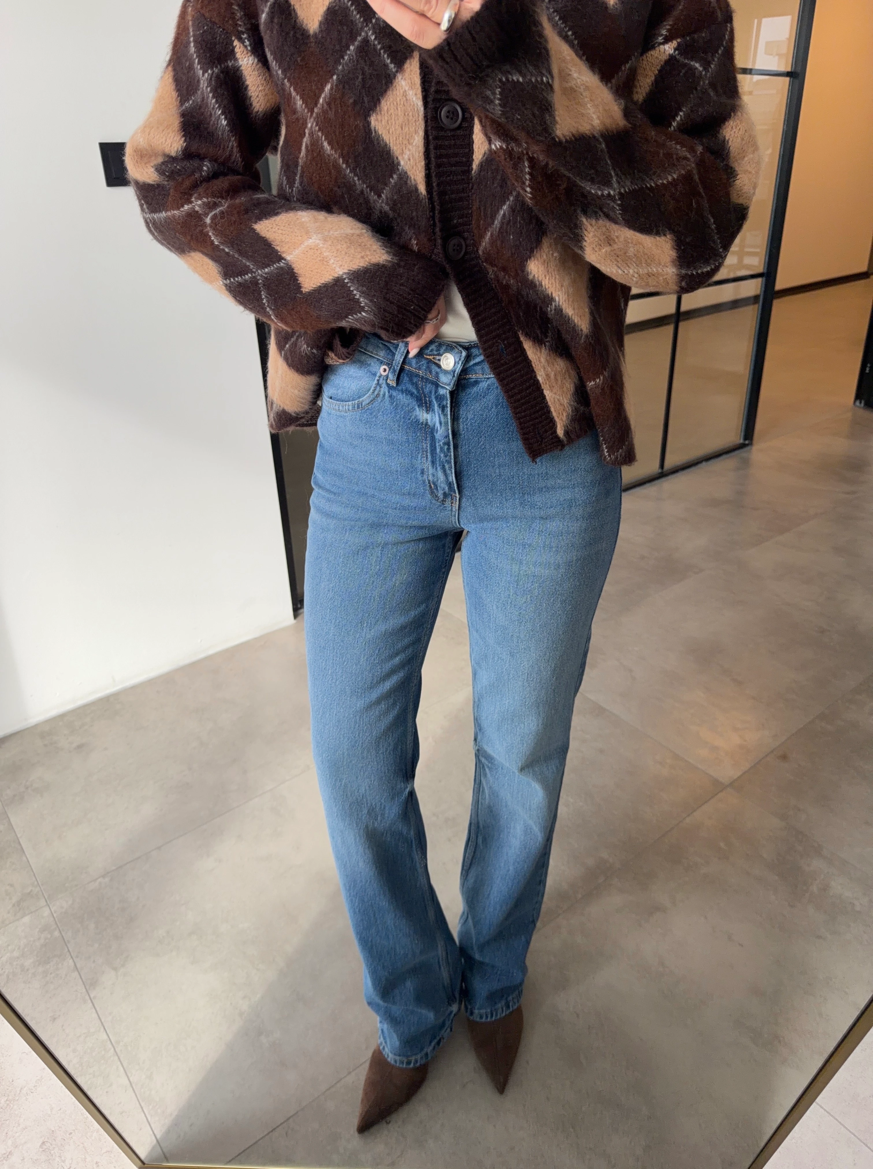 YÜKSEK BEL LİKRALI AÇIK MAVİ STRAİGHT JEAN