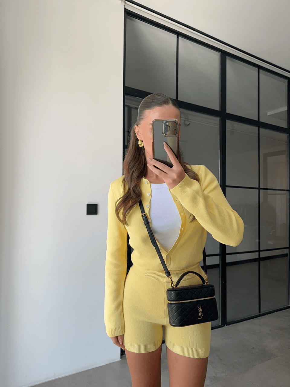 BODYSUİT HIRKA ŞORT SARI TRİKO TAKIM