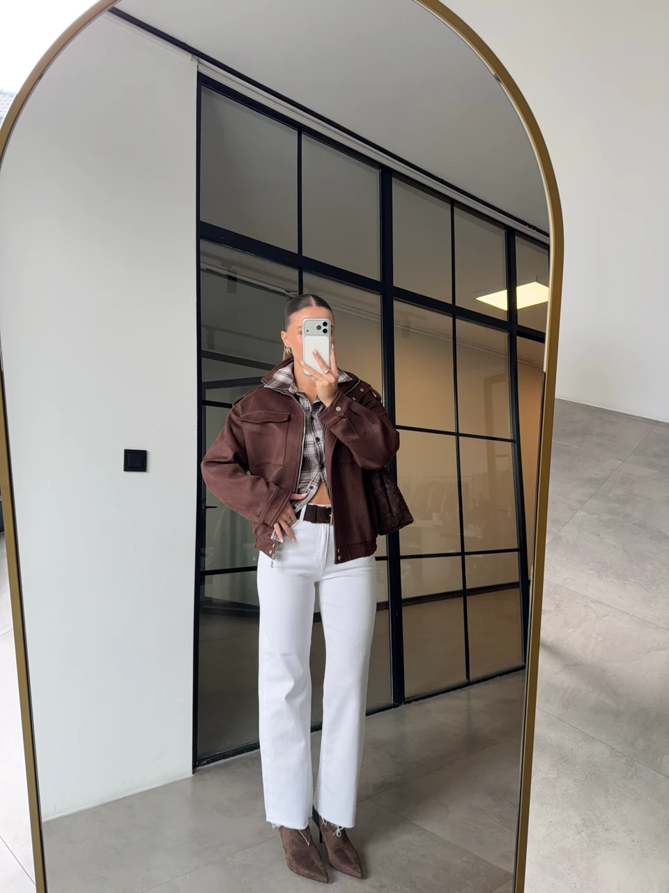 GENİŞ CEPLİ SÜET BOMBER CEKET