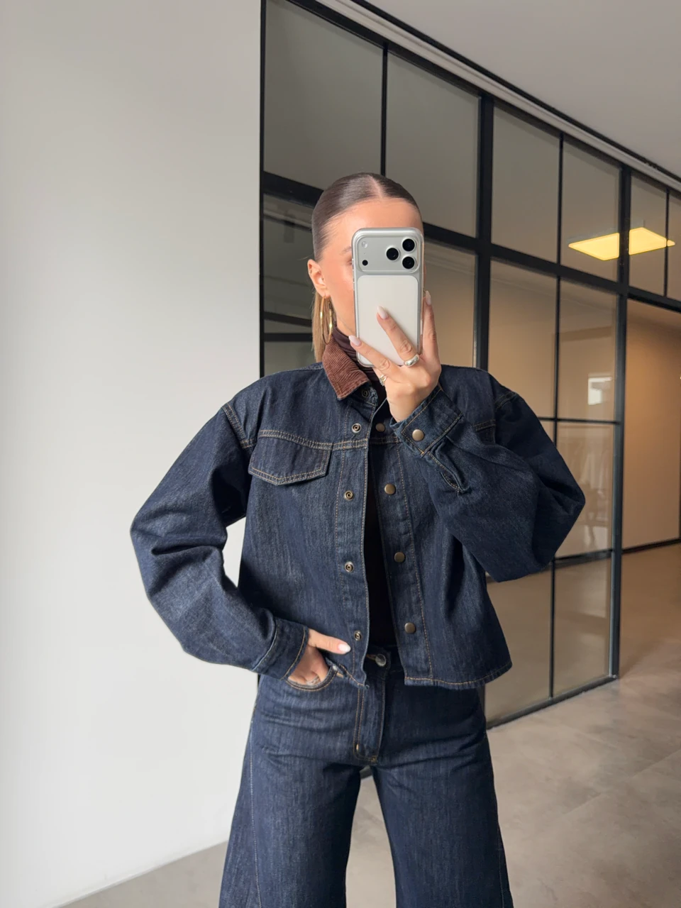 KOYU MAVİ SLOUCHY DENİM PANTOLON