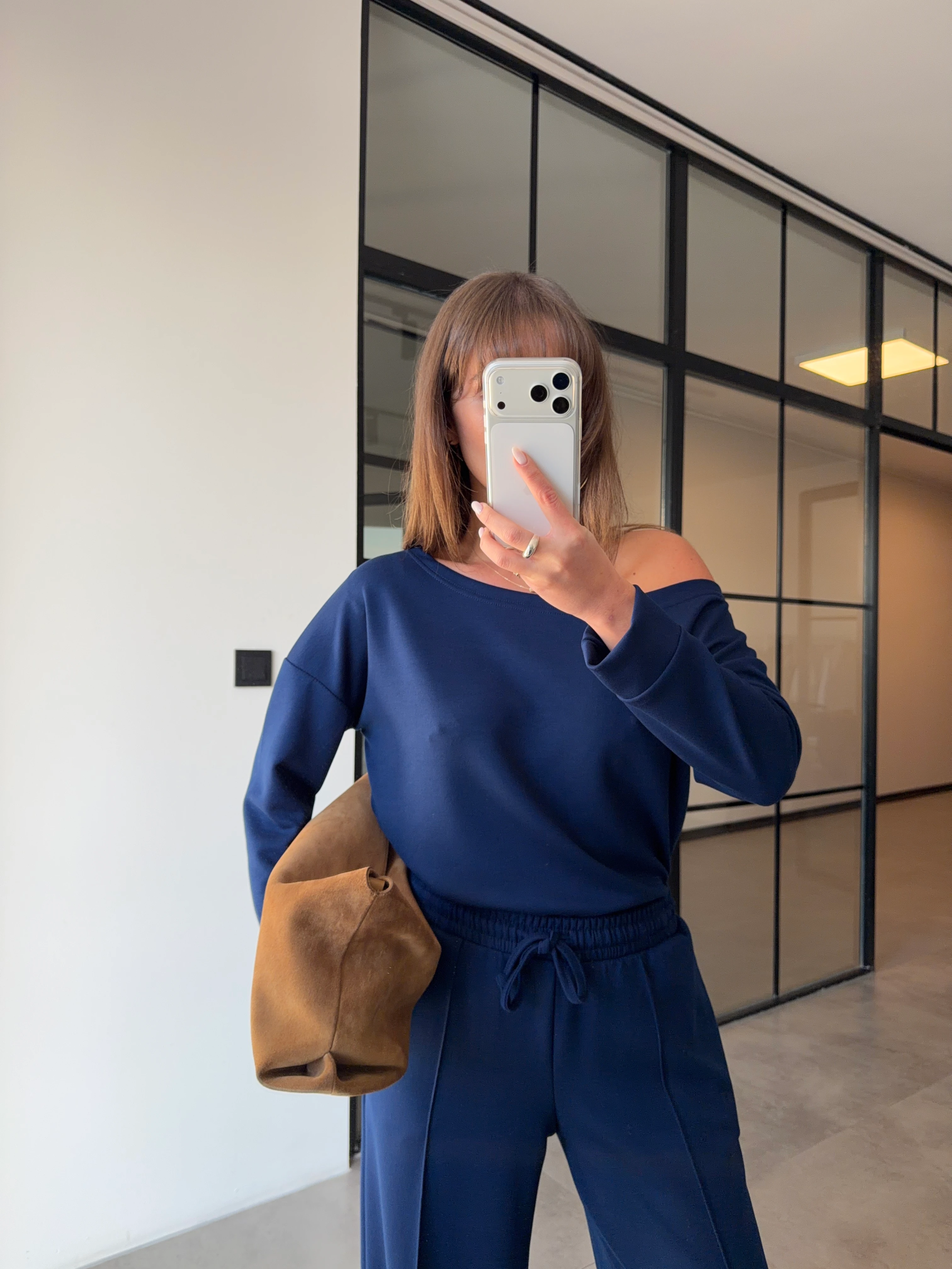 DÜŞÜK OMUZ İNDİGO MODAL TAKIM