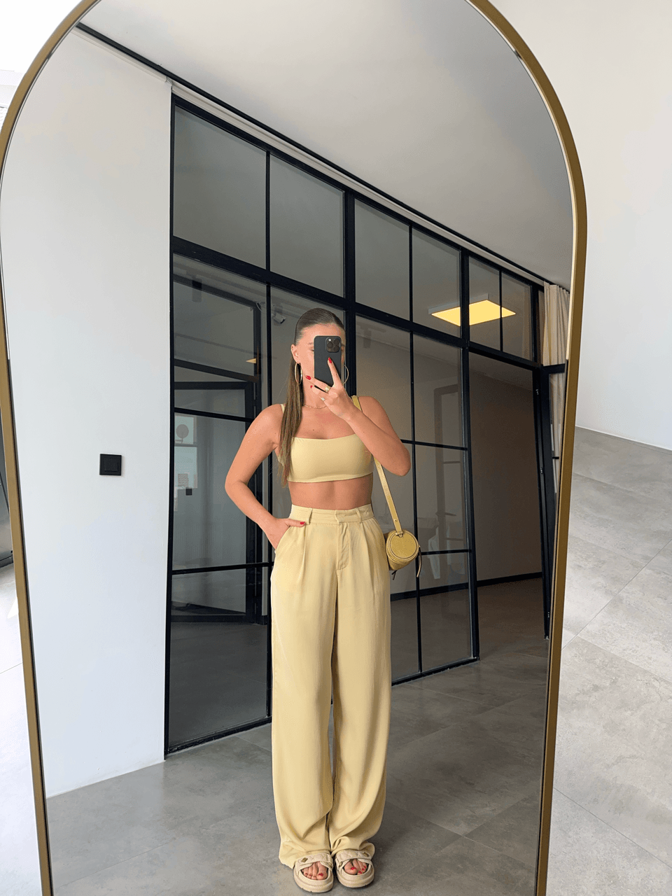 TENCEL LİME PALAZZO PANTOLON