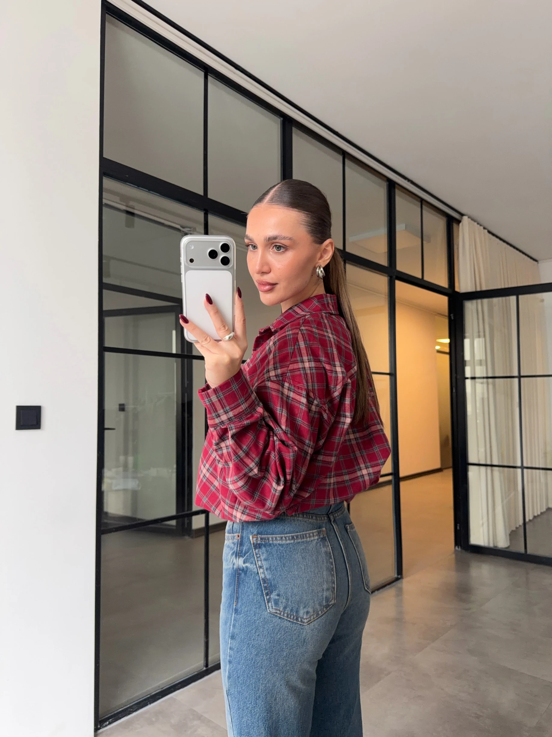 TEK CEPLİ KIRMIZI EKOSE ODUNCU GÖMLEK