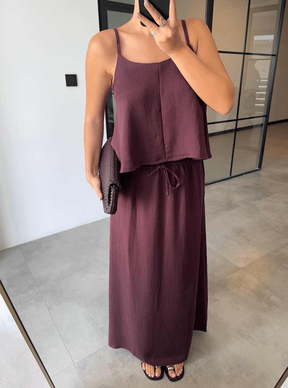 ASKILI BLUZ ETEK BORDO TAKIM