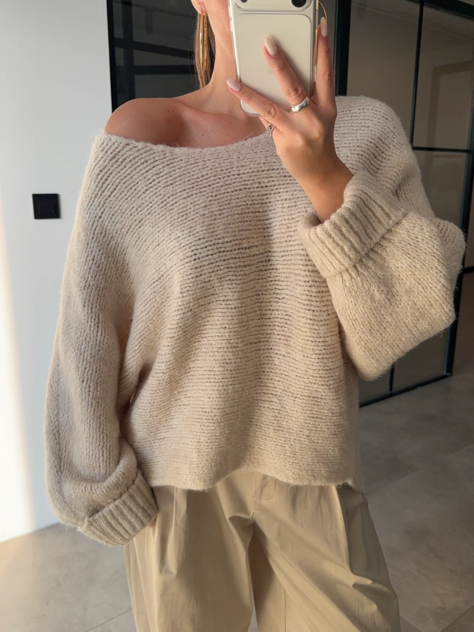 KOLU KATLI KAYIK YAKA SELANİK ÖRGÜ KAZAK