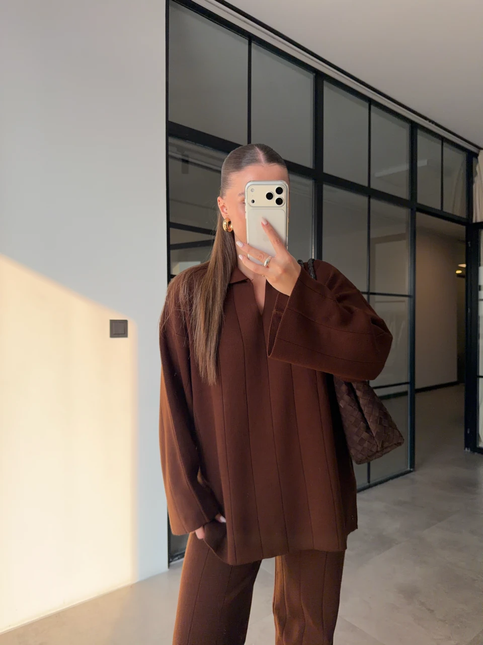 POLO YAKA İNCE ÇİZGİLİ TRİKO TAKIM