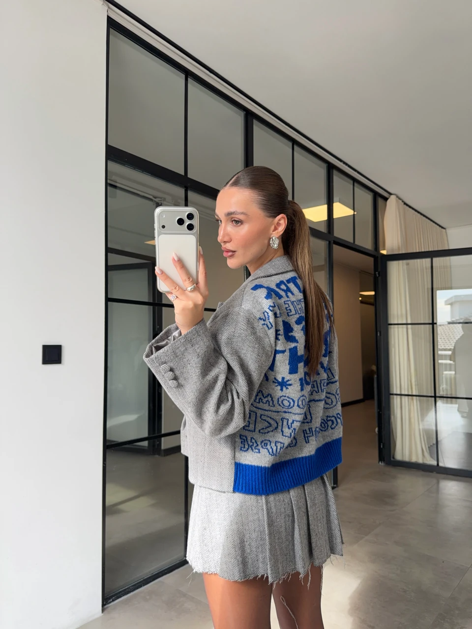 PİLELİ KAŞE KIRÇILLI ŞORT ETEK