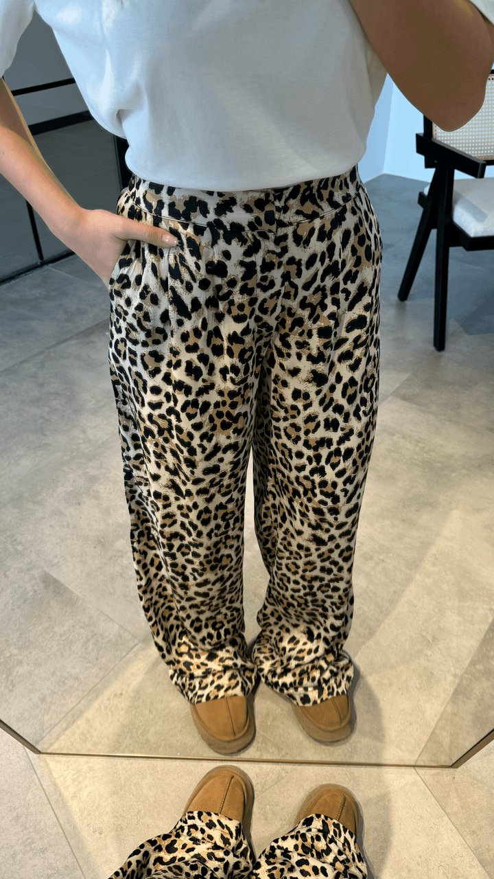 PREMİUM SATEN KUMAŞ LEOPAR PANTOLON