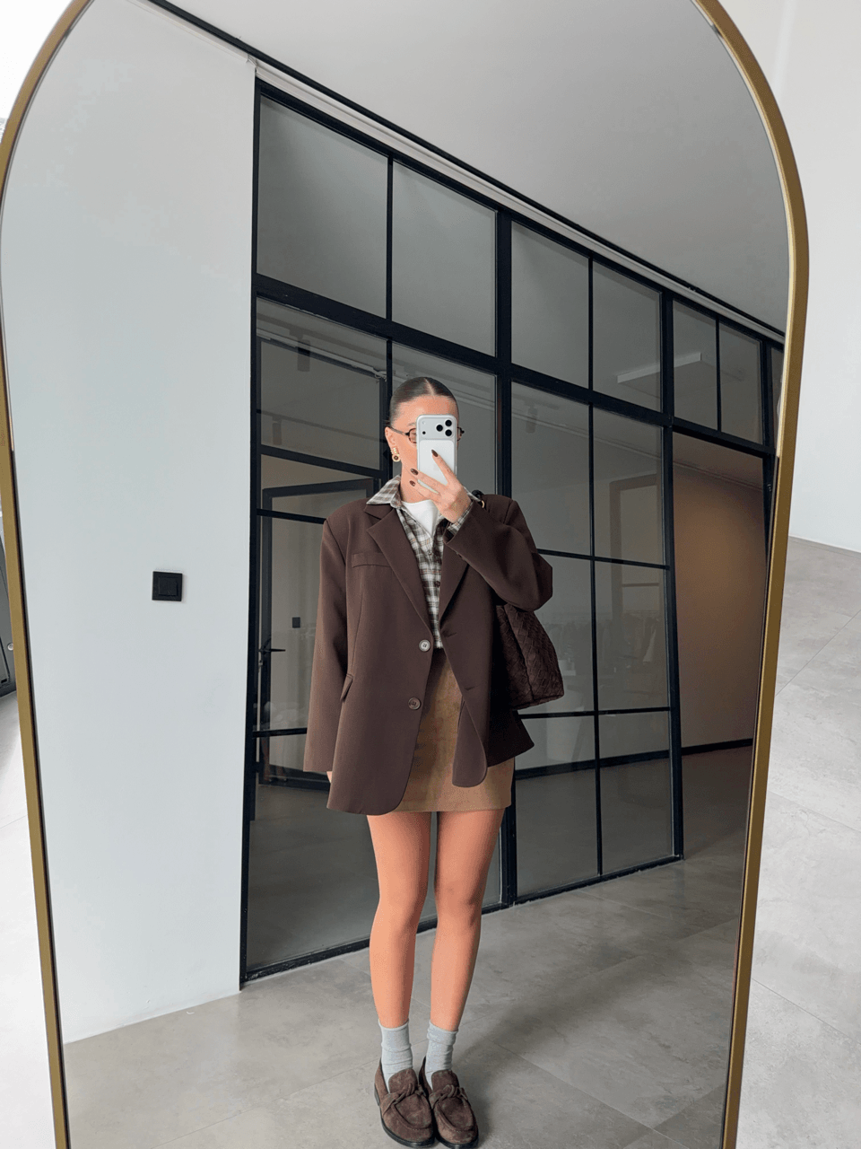 OVERSİZE ACI KAHVE BLAZER CEKET