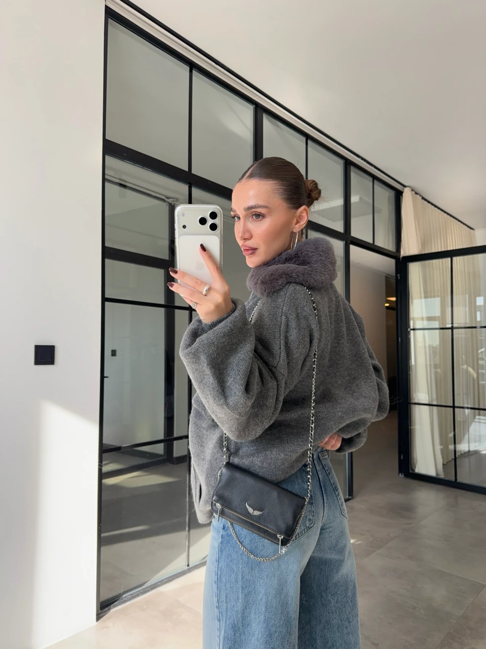 GENİŞ PAÇA BUZ MAVİ MARİA JEAN