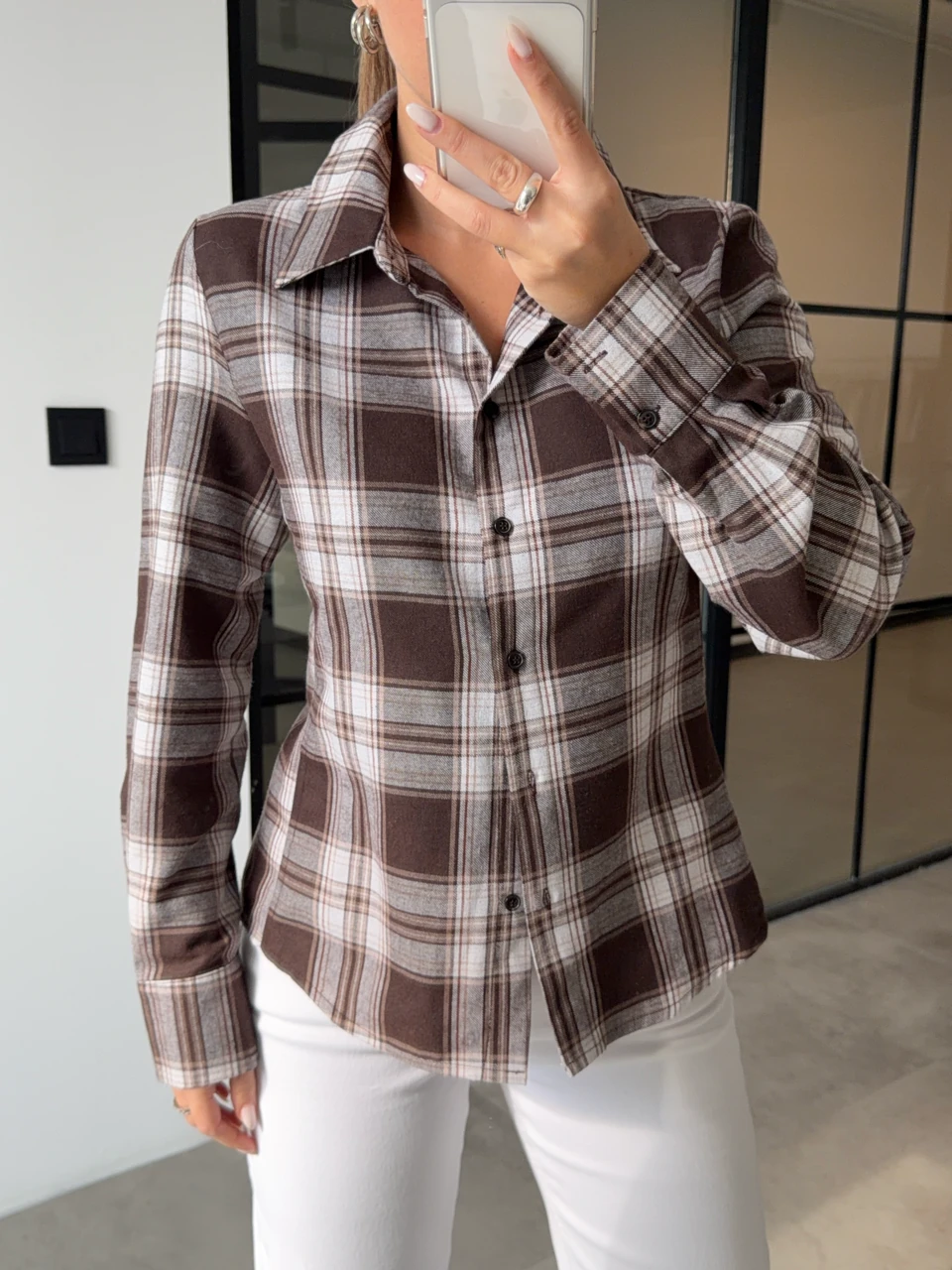 SLİM FİT EKOSELİ GÖMLEK