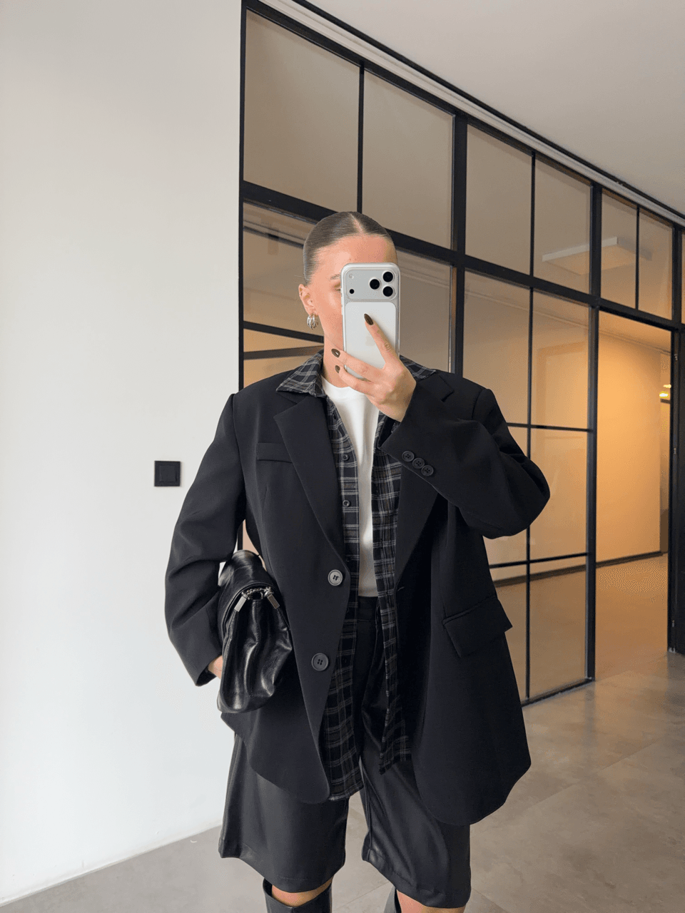 OVERSİZE SİYAH BLAZER CEKET