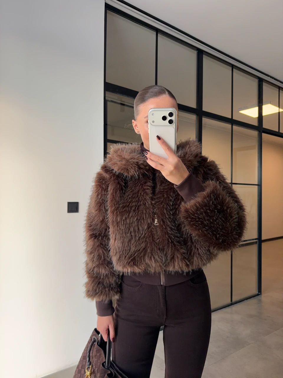 KIRÇILLI CROP KÜRK