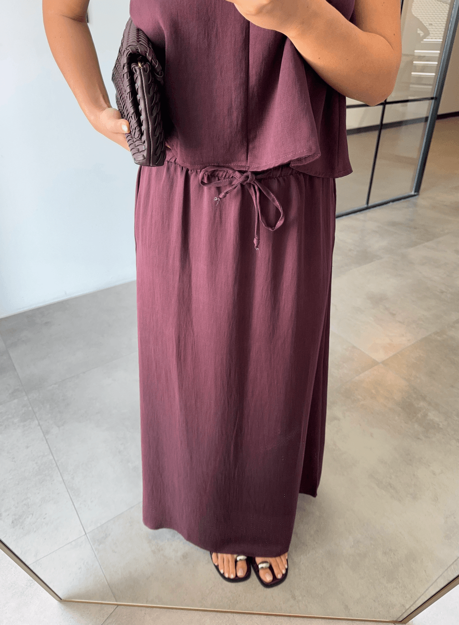 ASKILI BLUZ ETEK BORDO TAKIM