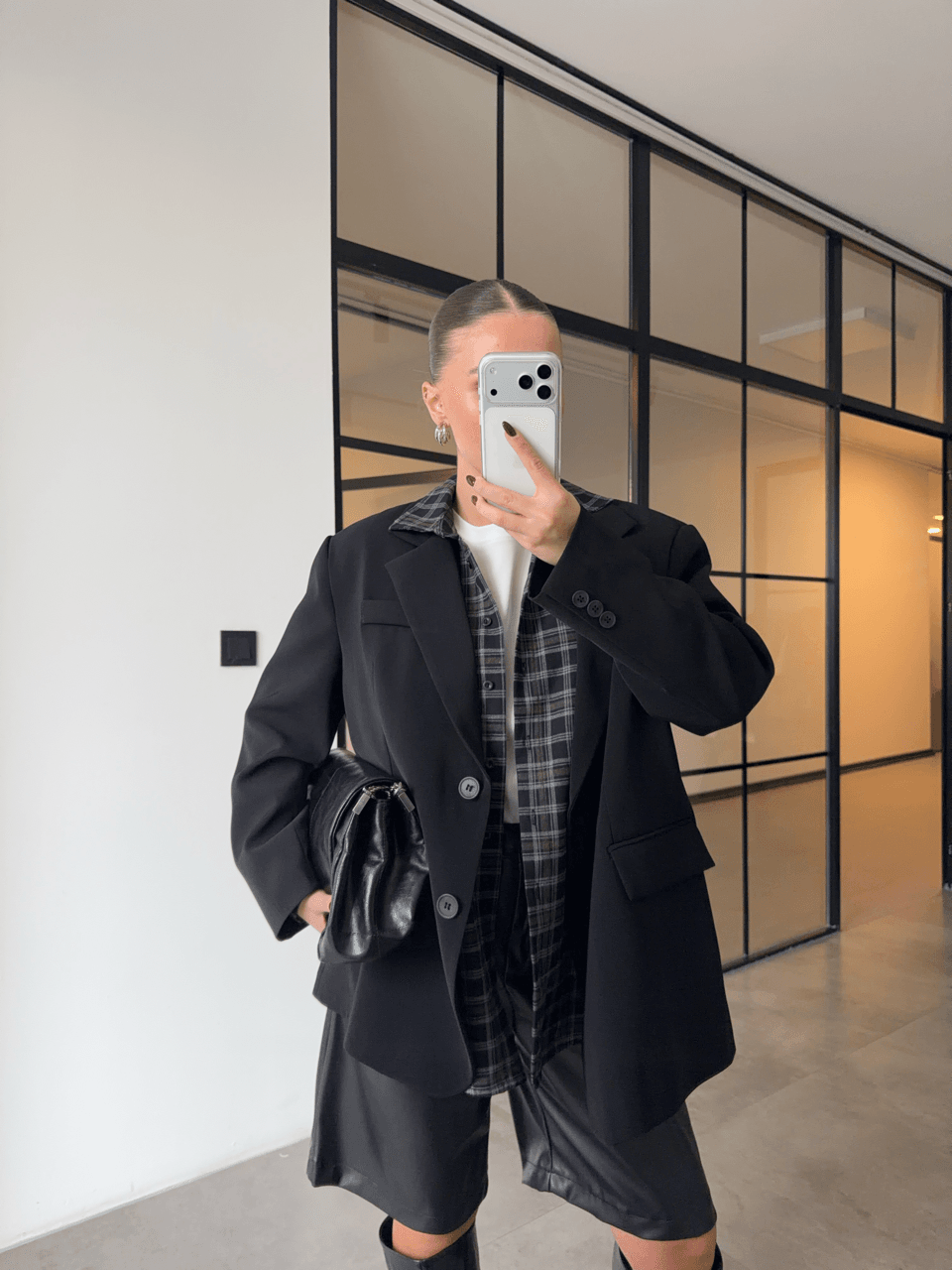 OVERSİZE SİYAH BLAZER CEKET
