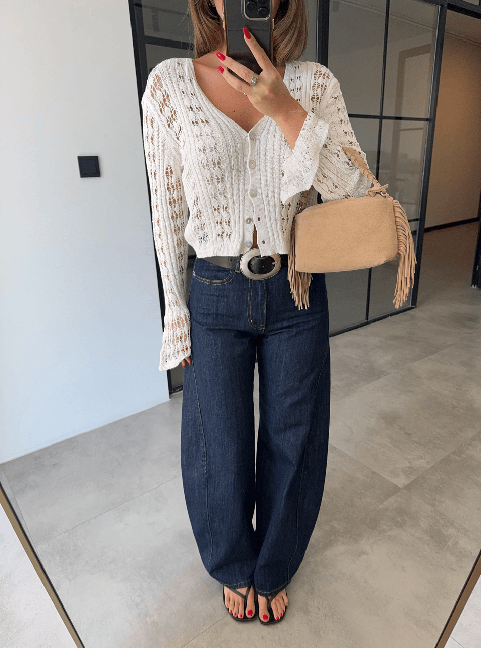 LACİVERT SLOUCHY JEAN